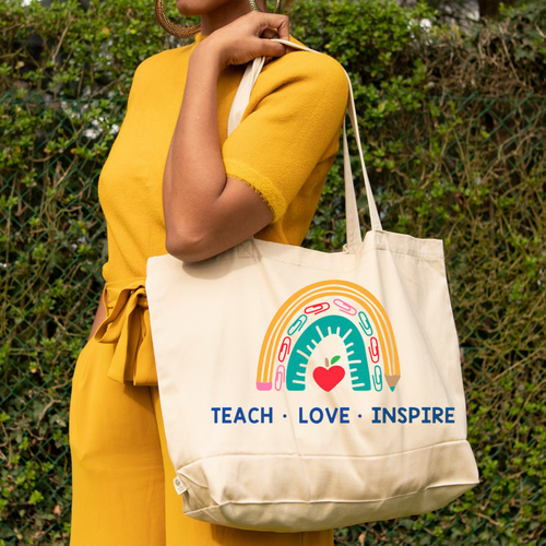 TEACH LOVE INSPIRE TOTE